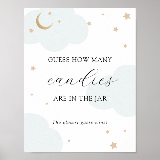 Affiche Devinez combien sont dans la Jar Shower Game Poste (Devant)