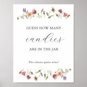 Affiche Devinez combien sont dans la Jar Shower Game Poste