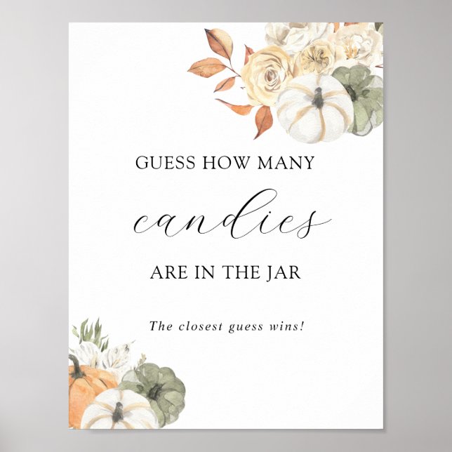 Affiche Devinez combien sont dans la Jar Shower Game Poste (Devant)