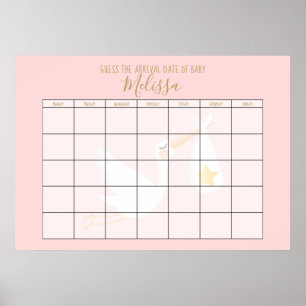 Affiche Devinez la Date Prévue Livraison Spéciale Rose Cig