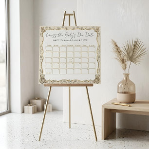Affiche Devinez la date prévue pour le bébé