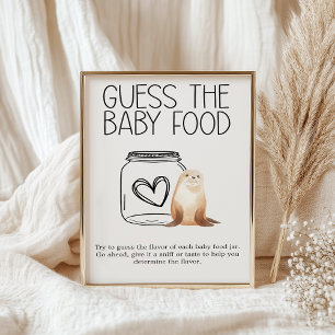 Affiche Devinez la Nourriture pour Bébé pour la Baby Showe