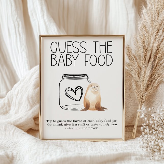 Affiche Devinez la Nourriture pour Bébé pour la Baby Showe (Créateur téléchargé)