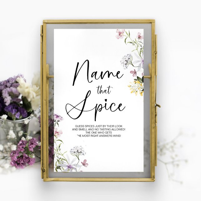Affiche Devinez Le Jeu De Signe De Fête De Mariage De Fleu (Créateur téléchargé)