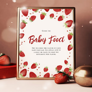 Affiche Devinez le signe de la baby shower de la nourritur
