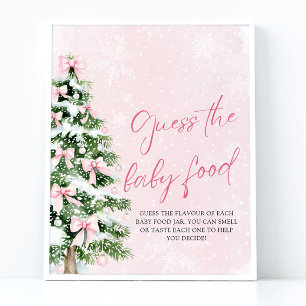 Affiche Devinez Noël le Baby shower alimentaire pour bébés
