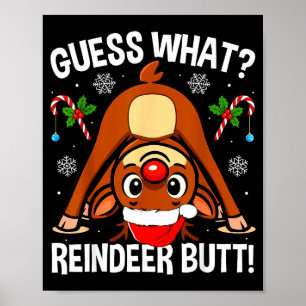 Affiche Devinez Quel Renne Fesses Noël Père Noël Drôle De 