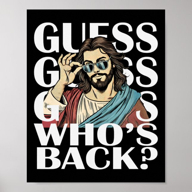 Affiche Devinez Qui Byck Jésus Pâques Tee Religieux Cathol (Devant)