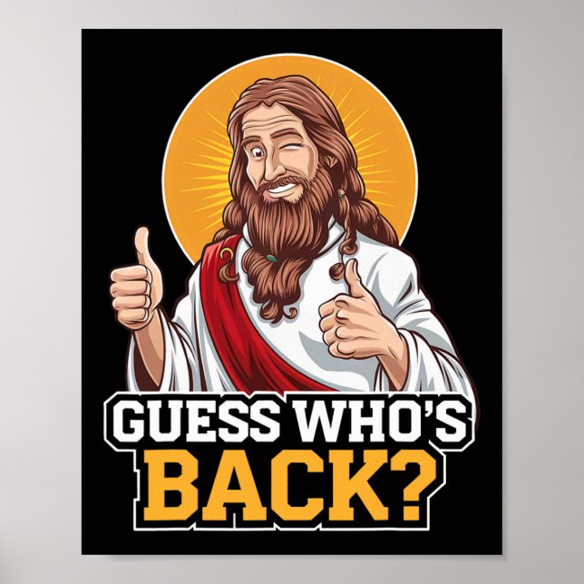 Affiche Devinez qui est Byck Jésus Bon Vendredi Pâques Fun (Devant)
