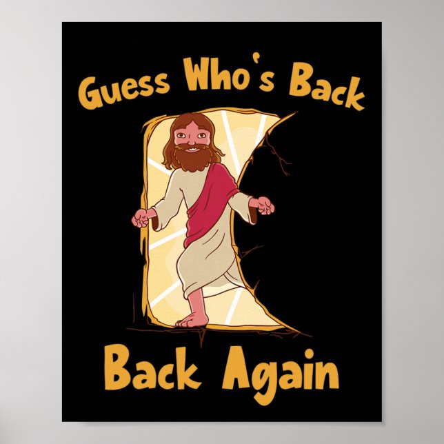 Affiche Devinez qui est de retour de nouveau heureux Pâque (Devant)