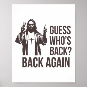 Affiche Devinez qui est encore Ck Ck Joyeuses Pâques Jésus