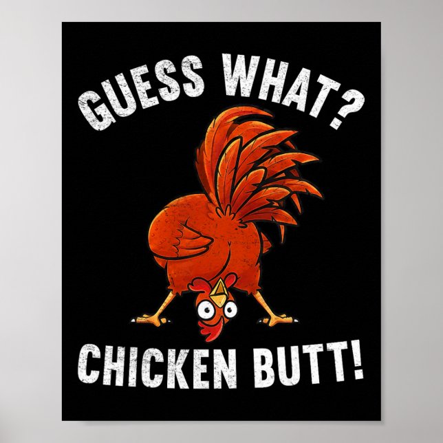Affiche Devinez quoi Cul de poulet Amusing Drôle de poulet (Devant)