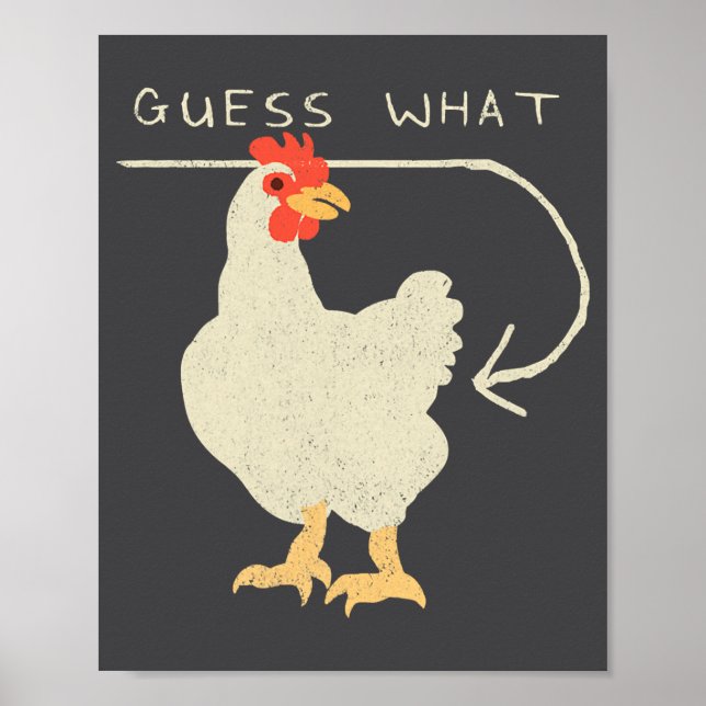Affiche Devinez quoi Cul de poulet Drôle Heureux  (Devant)