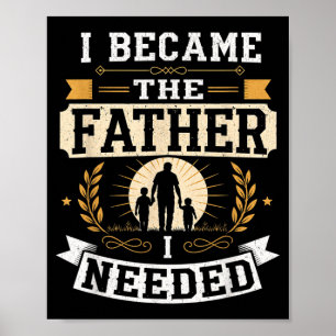 Affiche Devint Le Père Besoin Fête Des Pères Papa Papa
