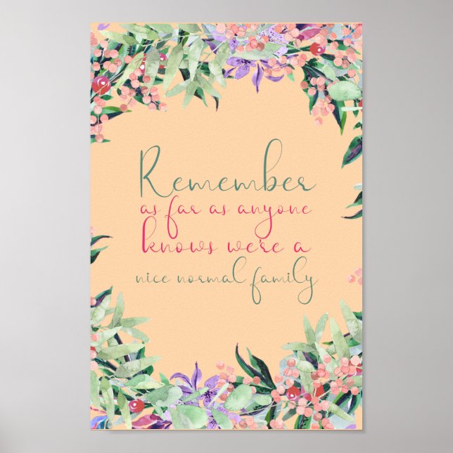 Affiche Devis de famille normale amusant (Devant)