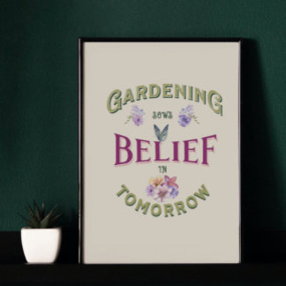 Affiche Devis de jardin Inspiration vintage