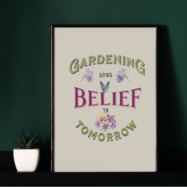 Affiche Devis de jardin Inspiration vintage (Créateur téléchargé)
