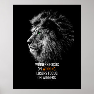 Affiche Devis de motivation du lion