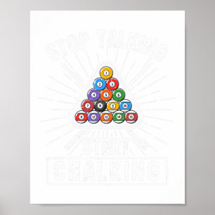 Affiche Devis du joueur de piscine amusant Billard Arrêter