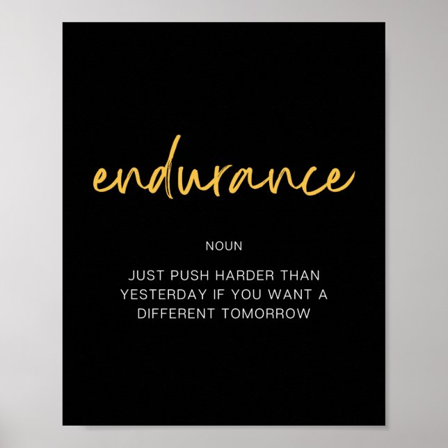 Affiche Devis Inspirant Endurance (Devant)