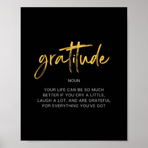 Affiche Devis inspirant Gratitude