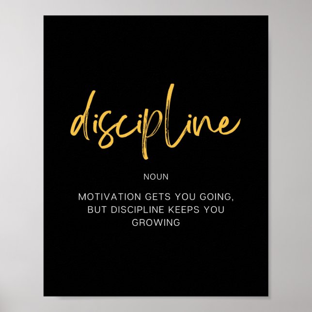 Affiche Devis inspirant la discipline (Devant)