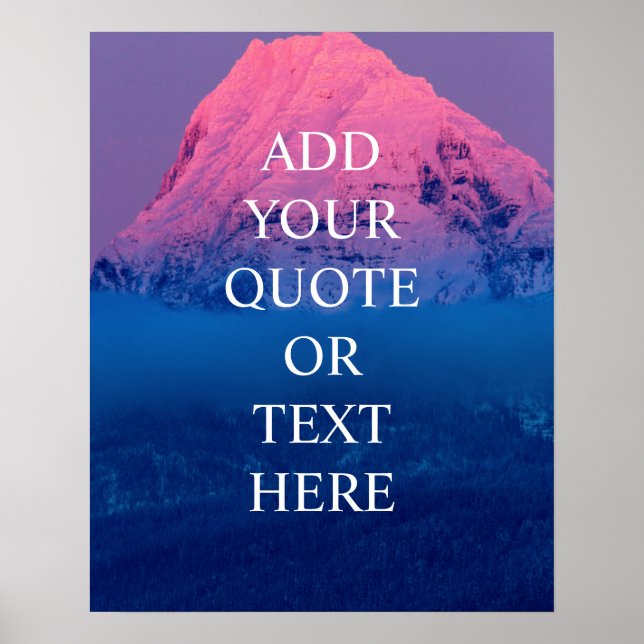 Affiche Devis Inspiration Ombre Mountain (Devant)