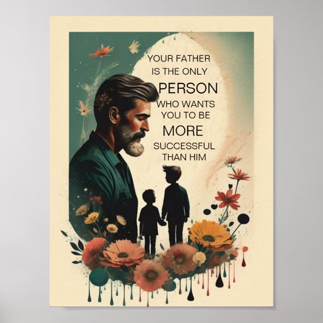 Affiche Devis père, Imprimer, Papier d'affiche de valeur ( (Devant)