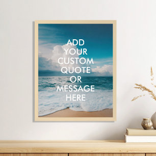 Affiche Devis personnalisé de plage Ocean