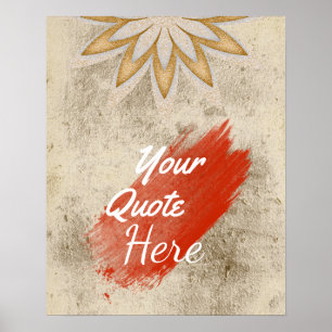 Affiche Devis personnalisé Vintage Lotus Flower personnali