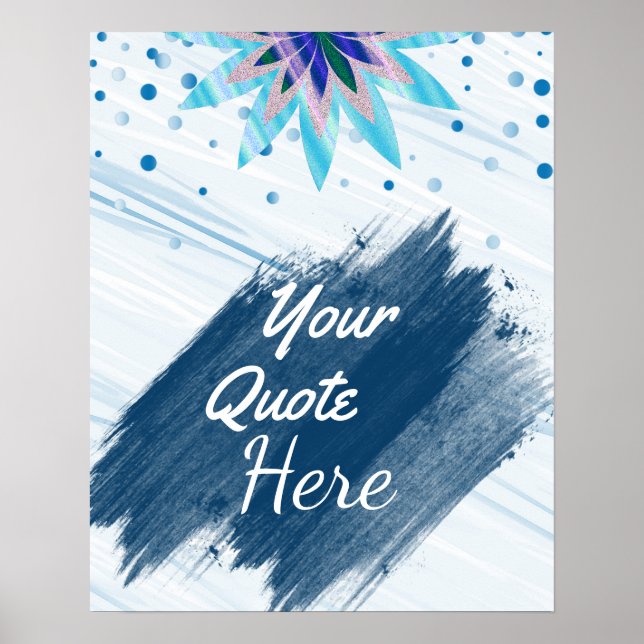 Affiche Devis personnalisé Vintage Lotus Flower personnali (Devant)