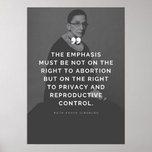 Affiche Devis Pro Choice Ruth Bader Ginsburg