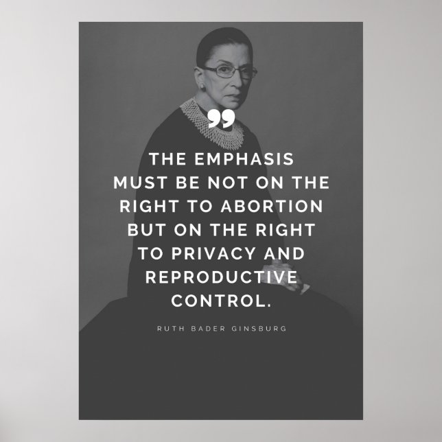 Affiche Devis Pro Choice Ruth Bader Ginsburg (Devant)