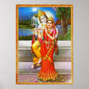 Affiche Dévotion à Radha Krishna