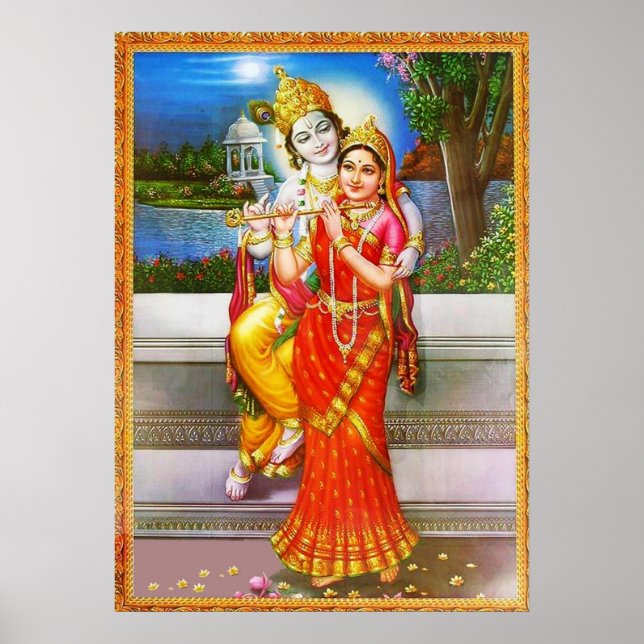 Affiche Dévotion à Radha Krishna (Devant)