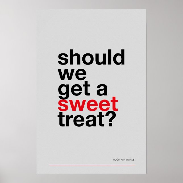 Affiche DEVRAIS-NOUS PRENDRE UNE FRIANDISE ? –Affiche de c (Devant)
