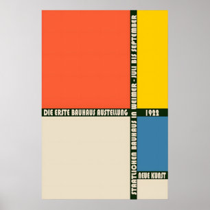 Affiche d'exposition Bauhaus 1922 Musée Grade Art