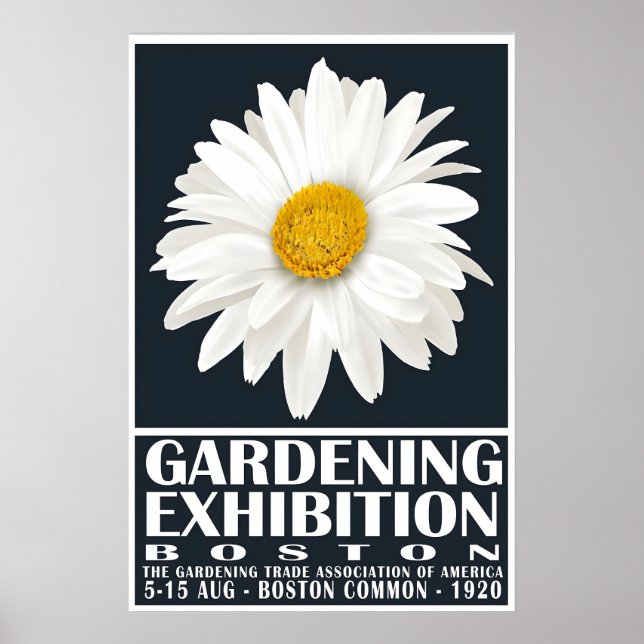 Affiche d'exposition de jardinage 1920 Mur floral (Devant)