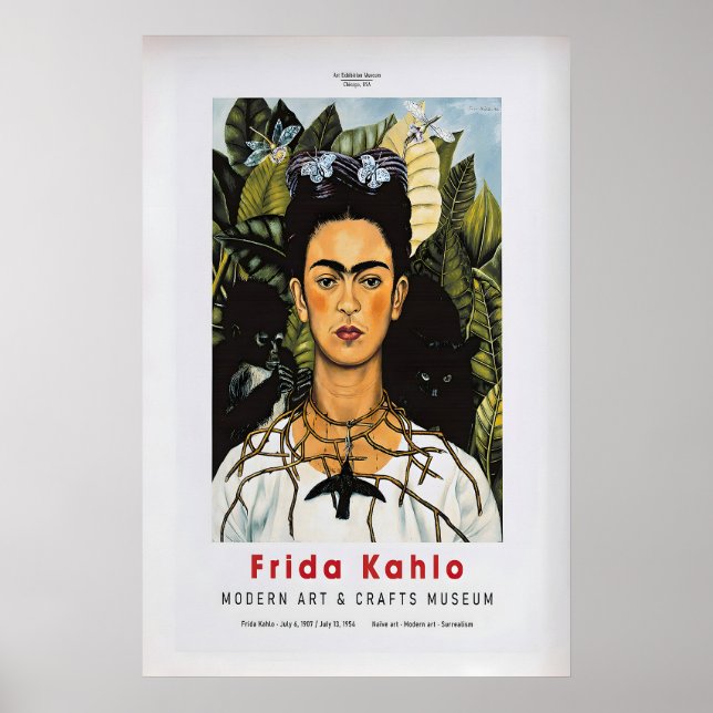 Affiche d'exposition Frida Kahlo Impression d'art  (Devant)