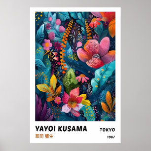 Affiche d'exposition japonaise, Art de Yayoi Kusam