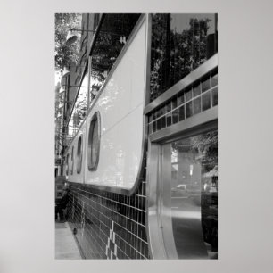Affiche d'extérieur de restaurant d'art déco