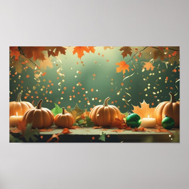 Affiche d'Halloween Décor Automne (Devant)
