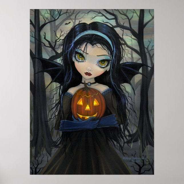 Affiche d'Halloween Vampire gothique de Bois d'Oct (Devant)