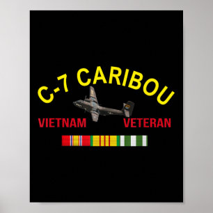 Affiche Dhc-4 Caribou Avion Vietnam Vétérinaire C 7 Caribo