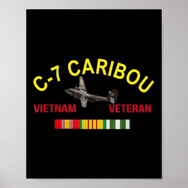 Affiche Dhc-4 Caribou Avion Vietnam Vétérinaire C 7 Caribo (Devant)