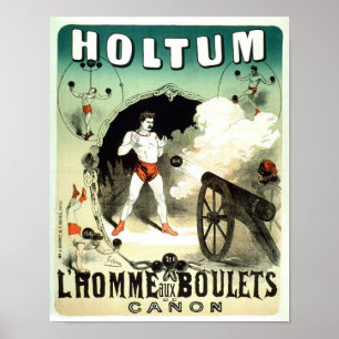Affiche d'homme fort de cirque de John Holtum