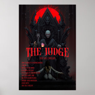 Affiche d'horreur gothique Le Juge Fantastique som
