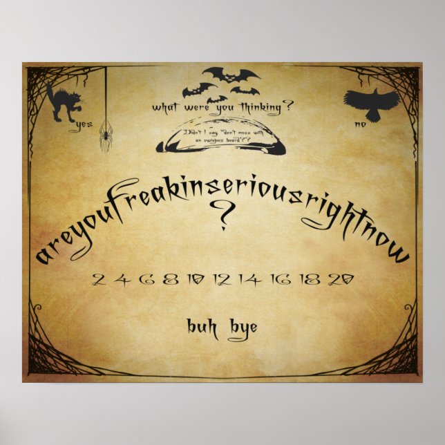 Affiche d'humour Spirit Board (Devant)