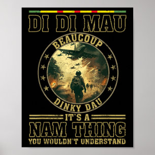 Affiche Di Mau Son Nam Thème Dinky Dau Dau Funny Vietnam V
