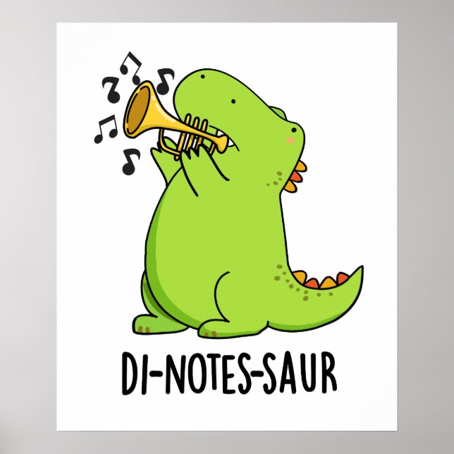 Affiche Di-notes-saur Blague drôle de dinosaure (Devant)